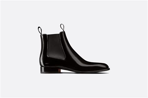 Bottine Chelsea Dior Combat Cuir de veau poli noir 